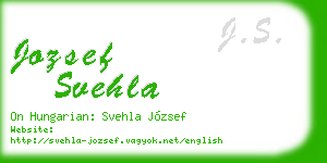 jozsef svehla business card