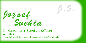 jozsef svehla business card